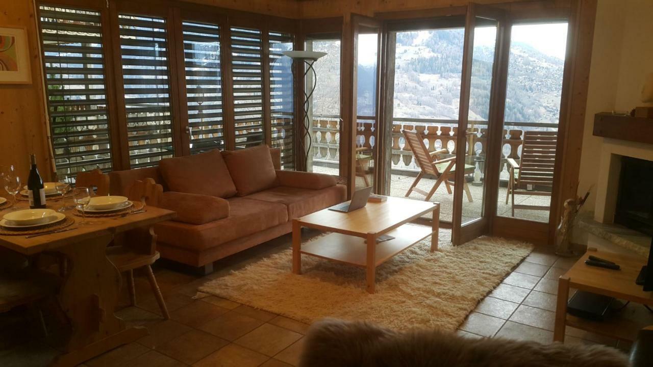 Appartement D'Une Chambre Avec Vue Imprenable - Veysonnaz Bagian luar foto
