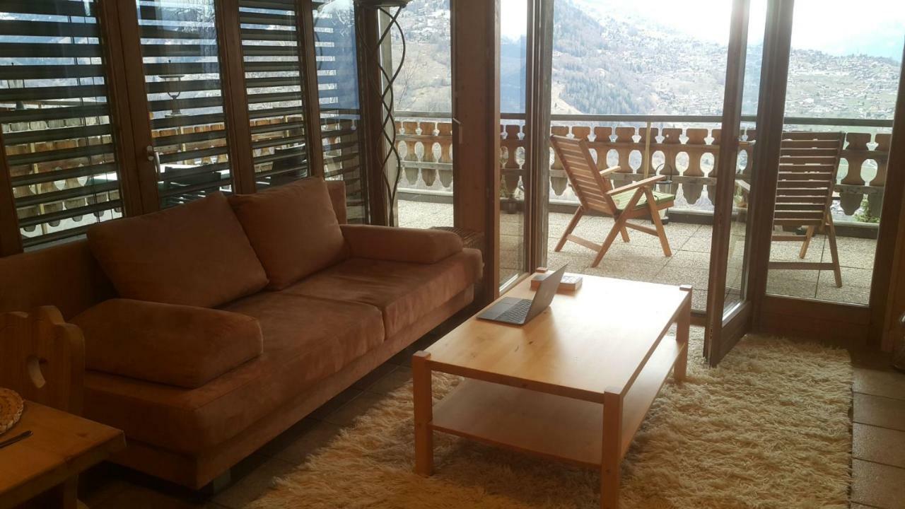 Appartement D'Une Chambre Avec Vue Imprenable - Veysonnaz Bagian luar foto